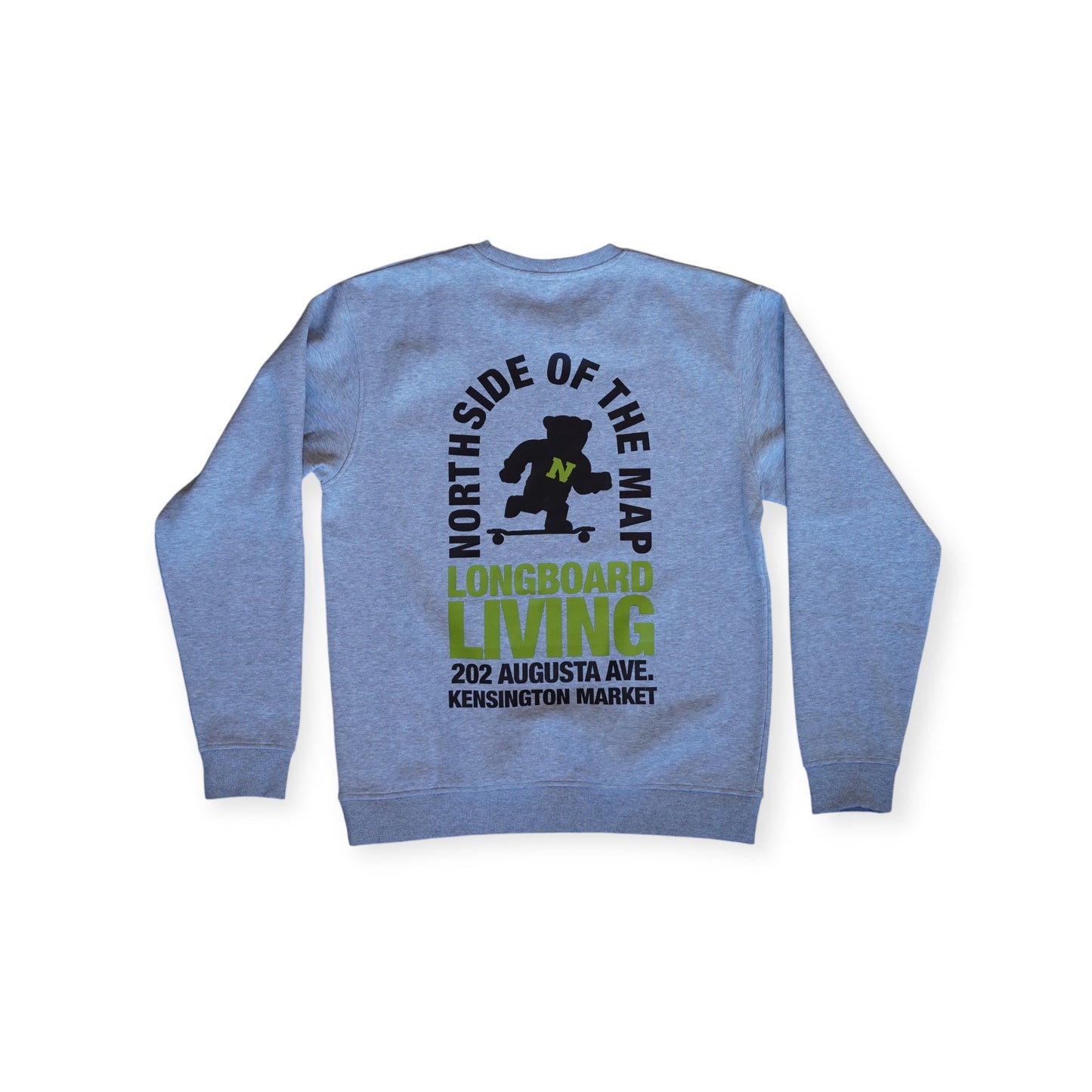 NANUK CREWNECK: NORTHSIDE OF THE MAP x LONGBOARD LIVING