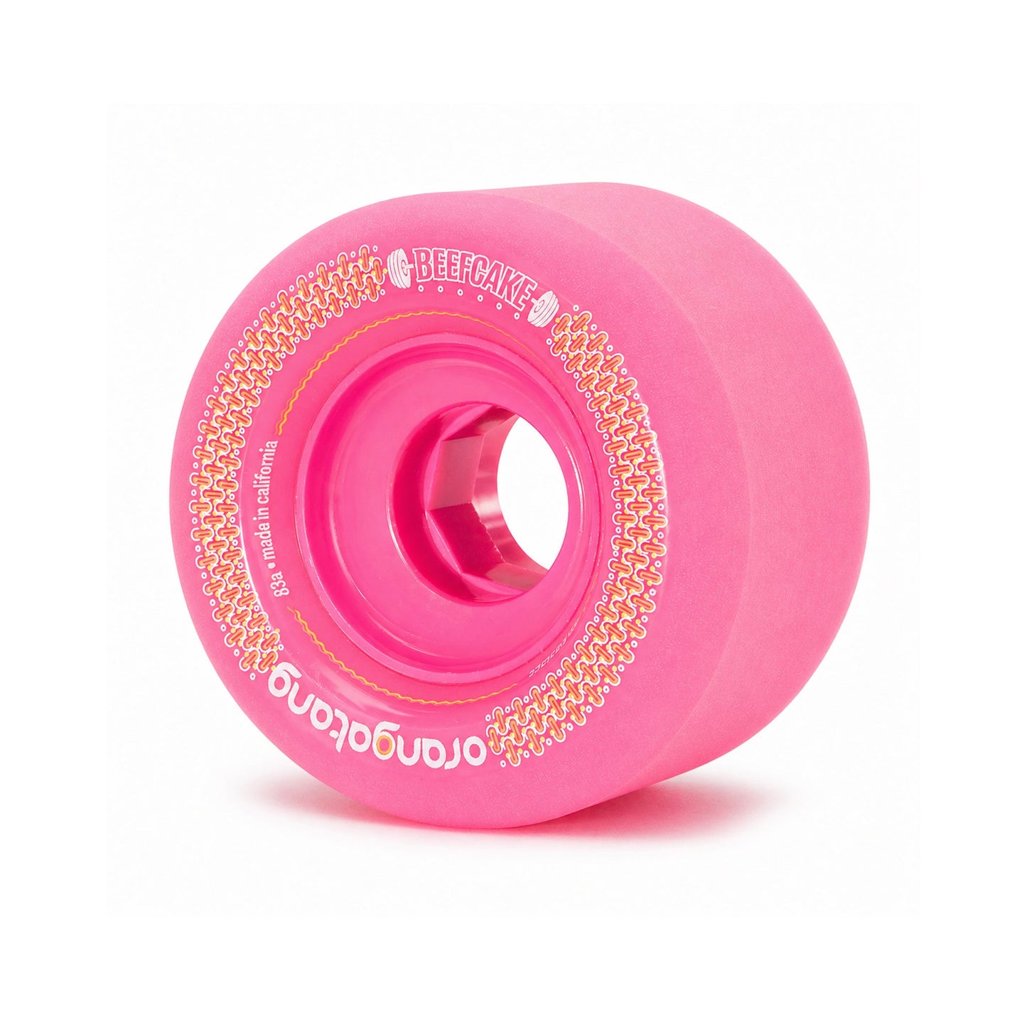 Orangatang Beefcake 73mm 83a Pink longboard wheel
