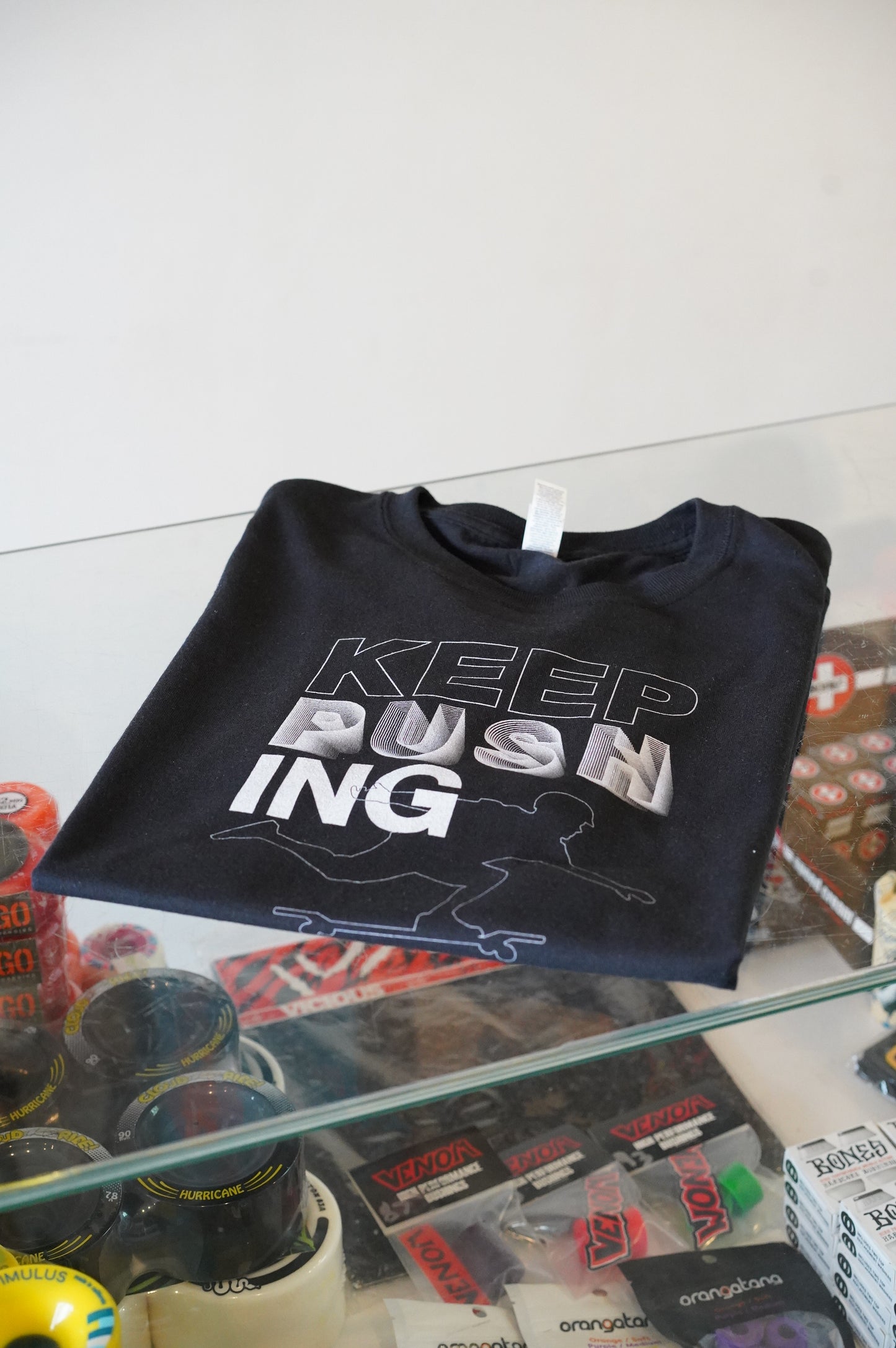 Keep Pushing Blended - DriFit Black Shirt