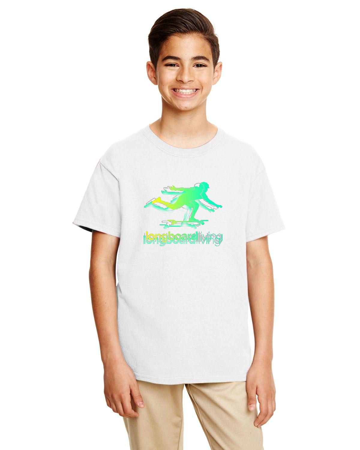 Longboard Living Stencil Shirt - YOUTH