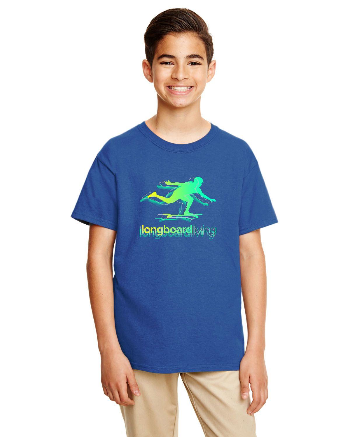 Longboard Living Stencil Shirt - YOUTH