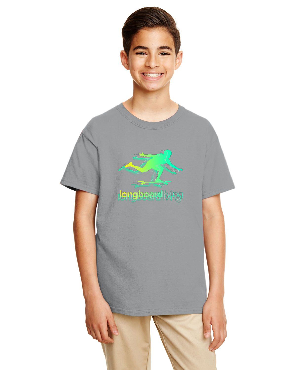 Longboard Living Stencil Shirt - YOUTH