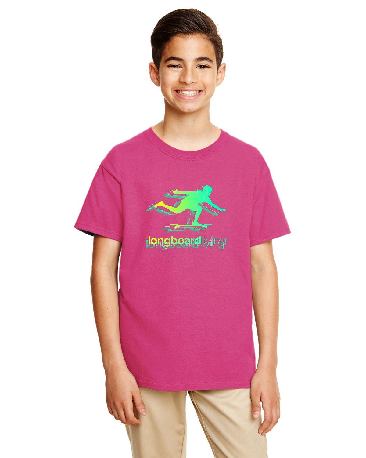 Longboard Living Stencil Shirt - YOUTH