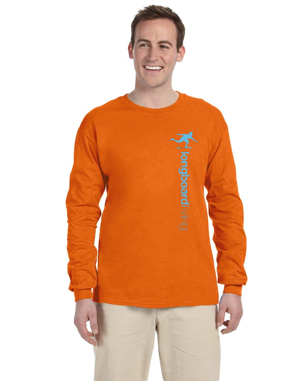 Longboard Living Long Sleeve Shirt - Vertical Blue Print