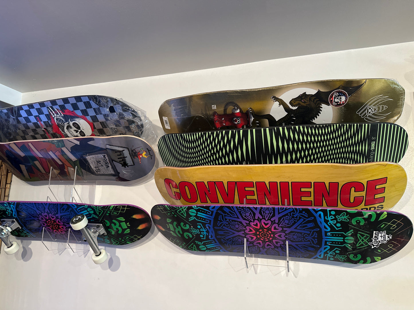 4 Skateboard Deck Display Wall Mount