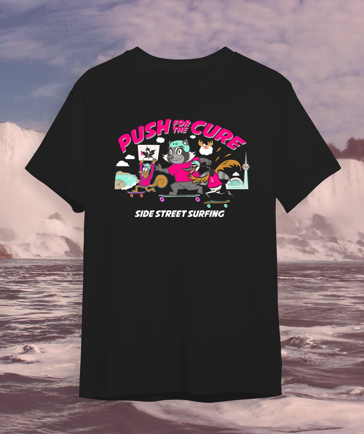 PUSH FOR THE CURE x SIDE STREET SURFING: Creature Crew 158K Push Tee