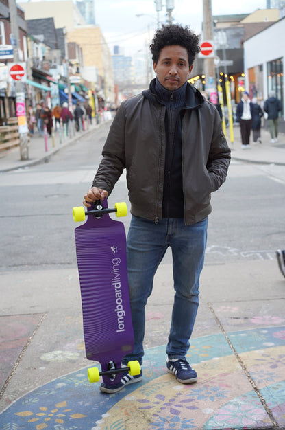 38" Longboard Living Double Drop - Purple