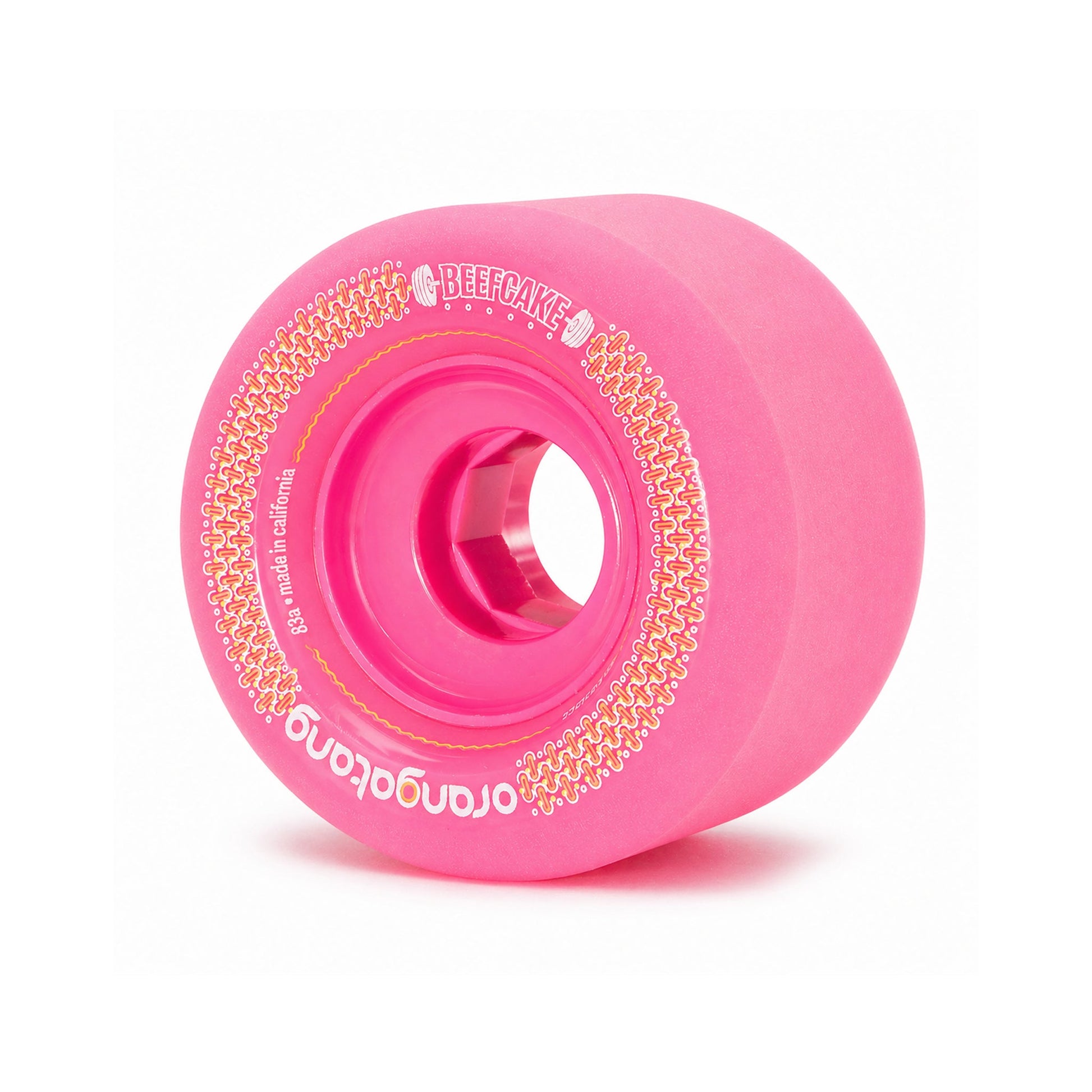 Orangatang Beefcake 73mm 83a Pink longboard wheel