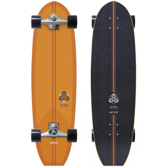 Carver Channel Islands Noserider 37 inch surfskate deck top and bottom