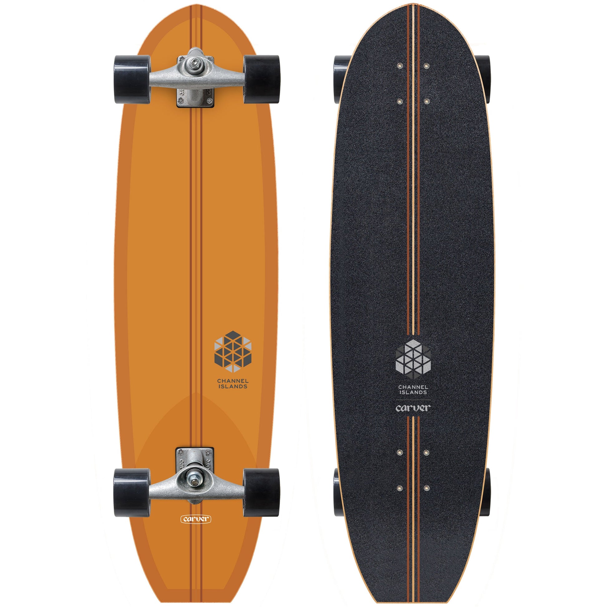 Carver Channel Islands Noserider 37 inch surfskate CX top and bottom