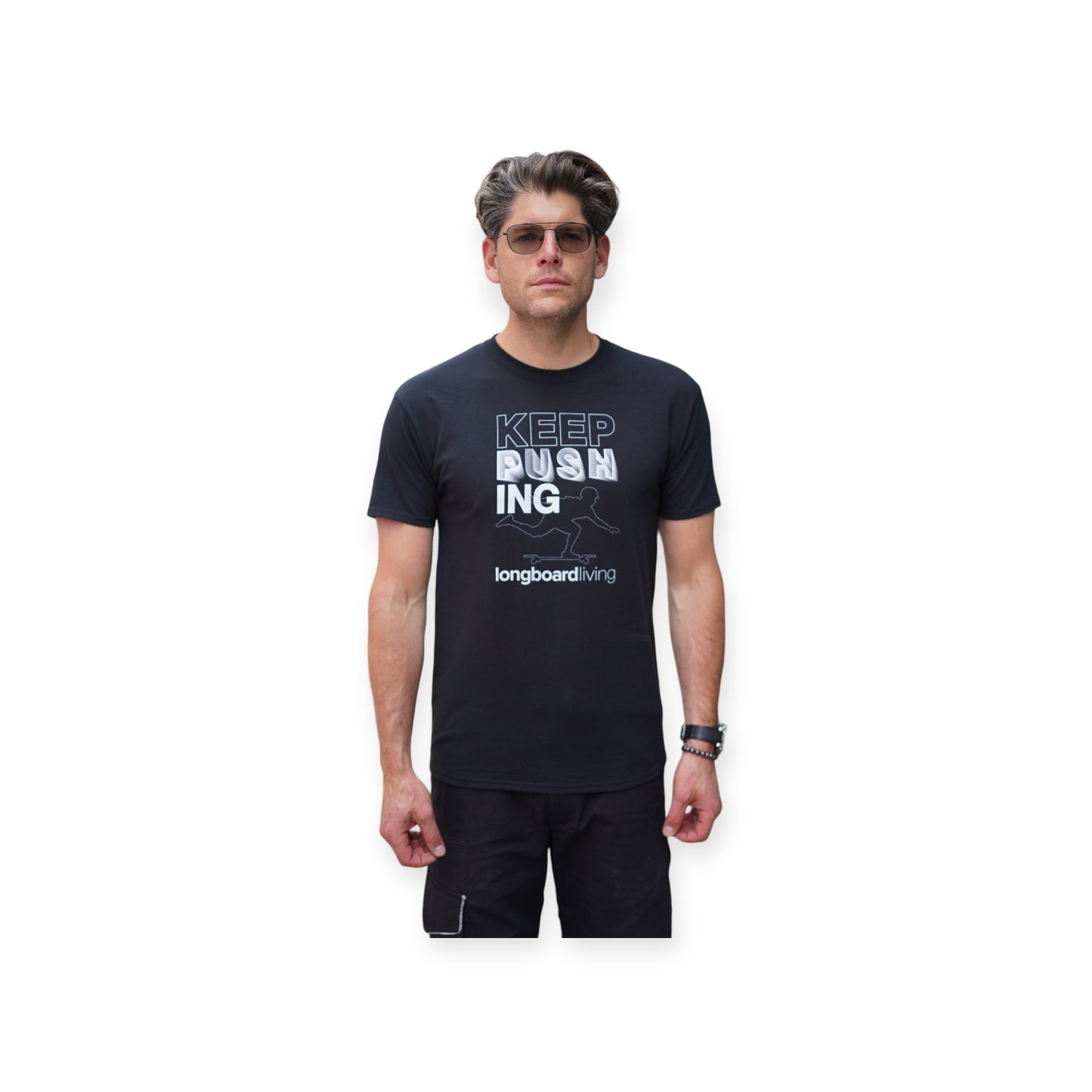Keep Pushing Blended - DriFit Black Shirt