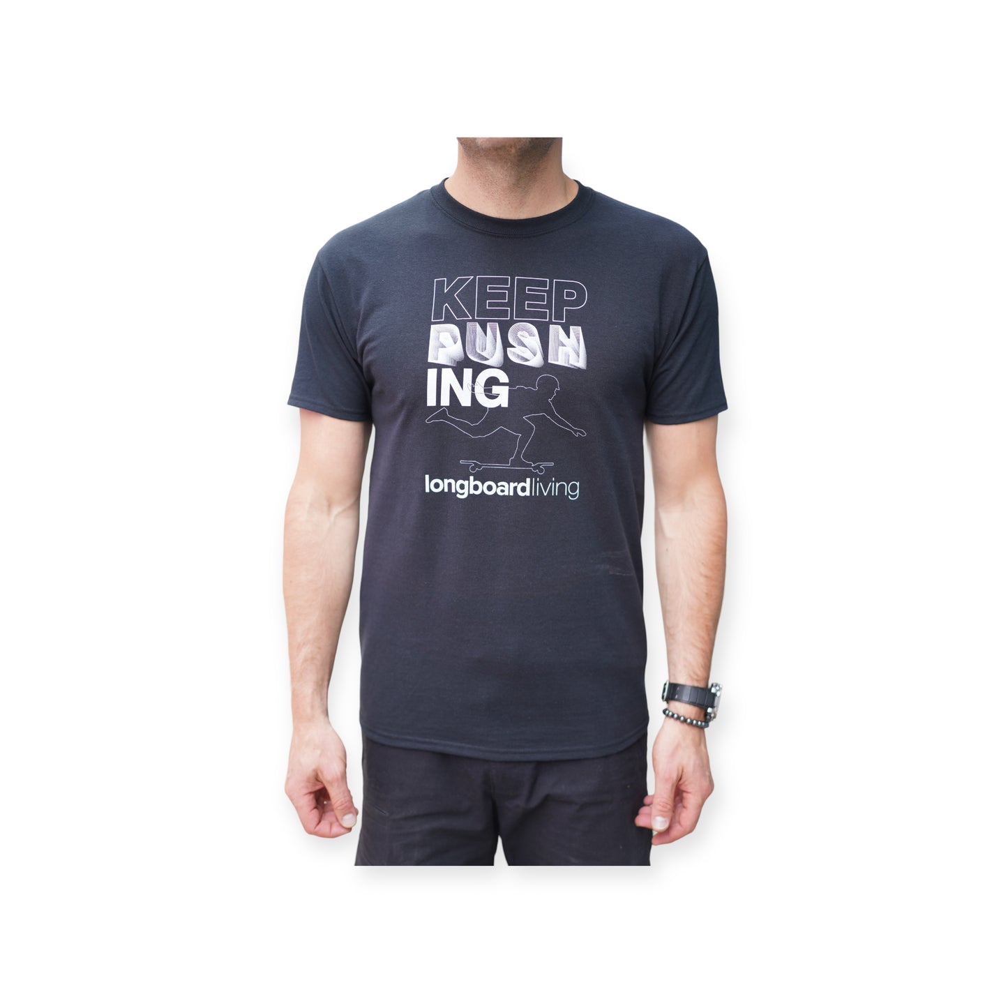 Keep Pushing Blended - DriFit Black Shirt
