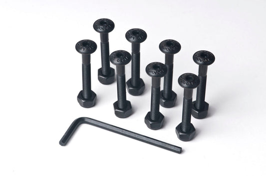 Loaded countersunk hardware black