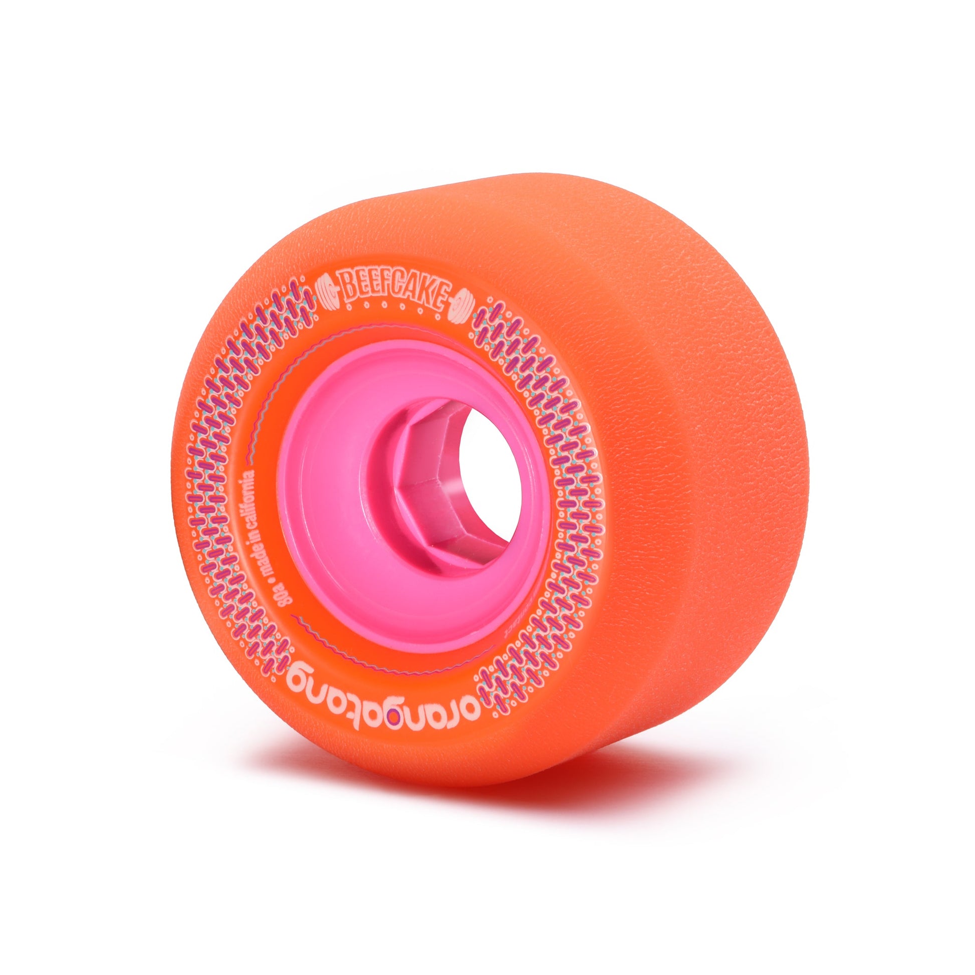 Orangatang Beefcake 73mm 80a Orange longboard wheel