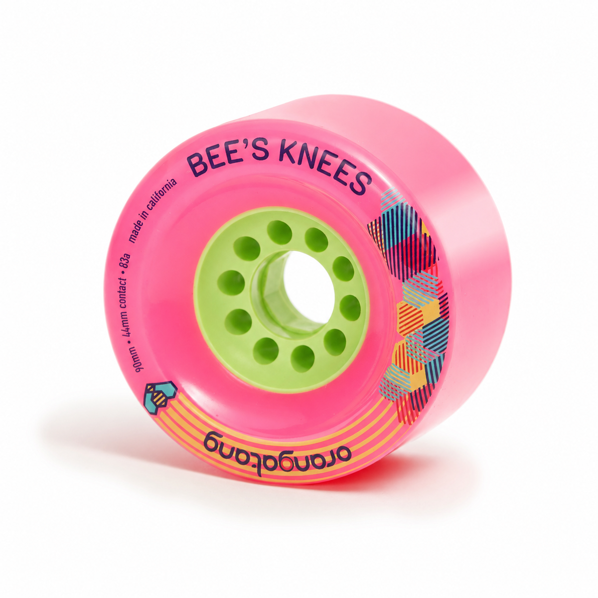 Orangatang Bee's Knees 90mm 83a Pink longboard wheel