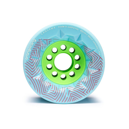 Orangatang Caguama 85mm 77a Blue longboard wheel front view