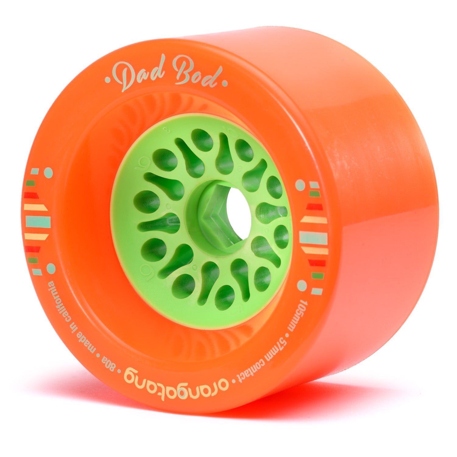Orangatang Dad Bod 105mm 80a Orange longboard wheel
