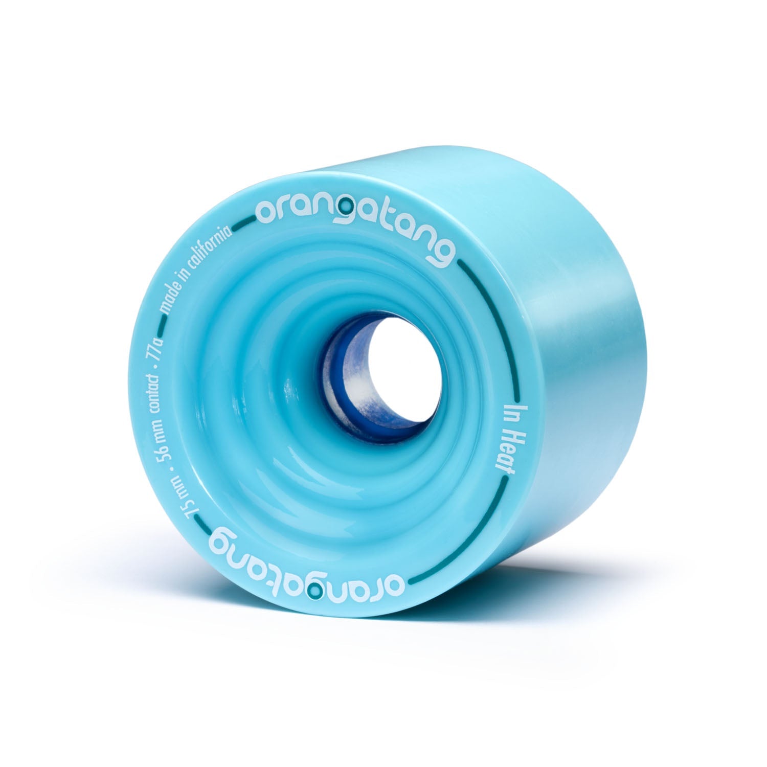 Orangatang In Heat 75mm 77a Blue longboard wheel