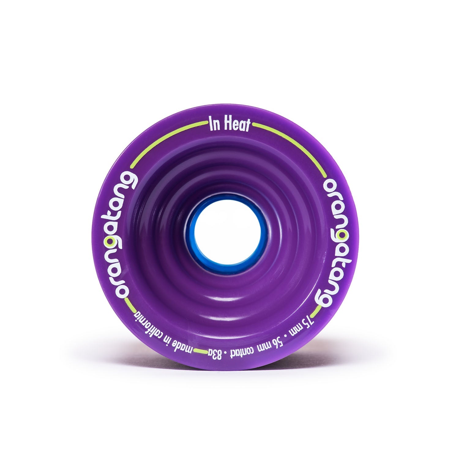 Orangatang In Heat 75mm 83a Purple front view