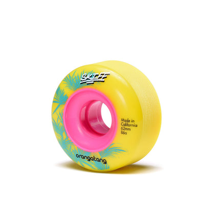 Orangatang Skiff 62mm 86a Yellow longboard wheel