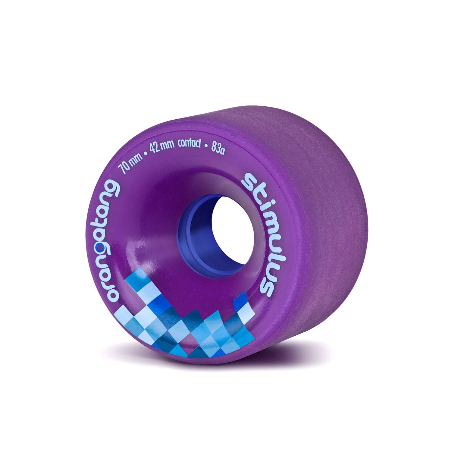 Orangatang Stimulus 70mm 83a Purple longboard wheel