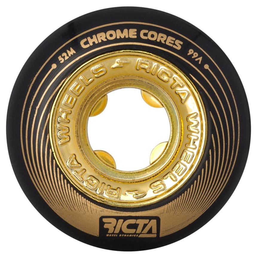 RICTA WHEELS CHROME CORE BLK/GOLD 99A 52mm