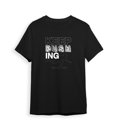 Keep Pushing Blended - DriFit Black Shirt