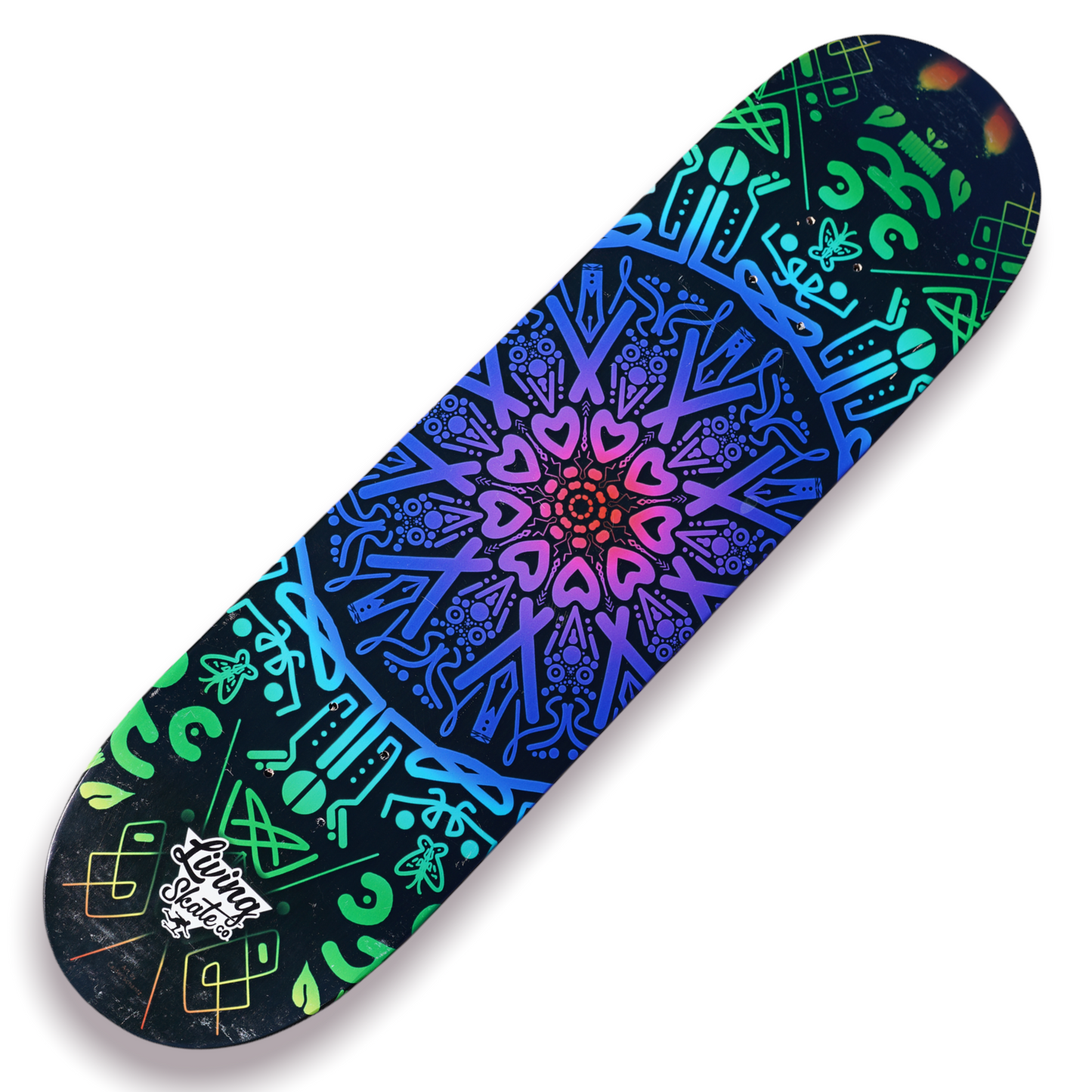 8.25” Living Skate Co. Mandala Skateboard Deck