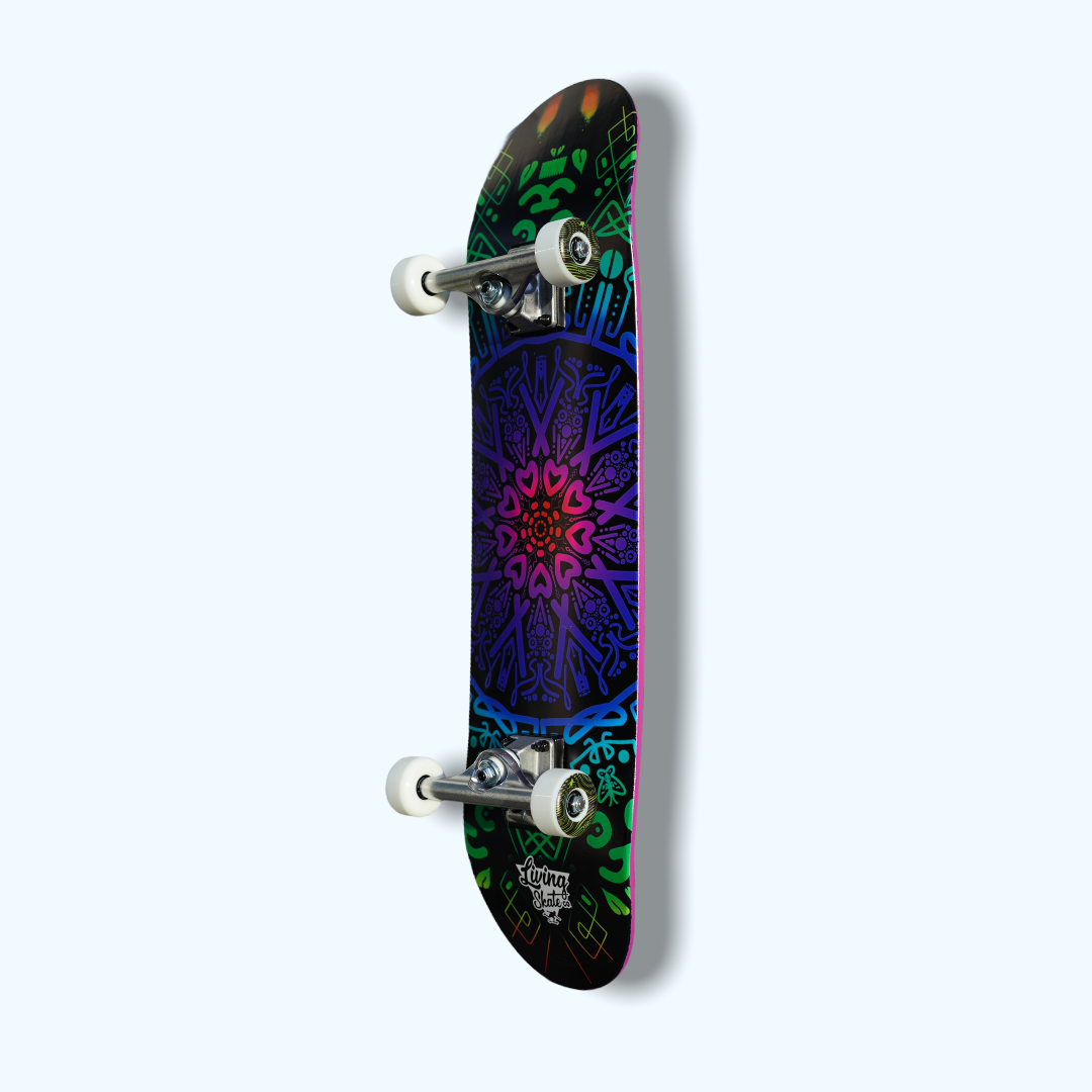 8.25” Longboard Living Mandala Skateboard