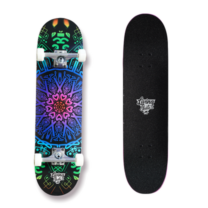 8.25” Longboard Living Mandala Skateboard