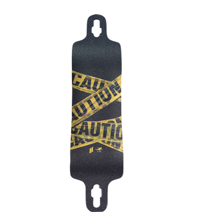 38” Longboard Living Double Drop Deck: Caution Couture edition