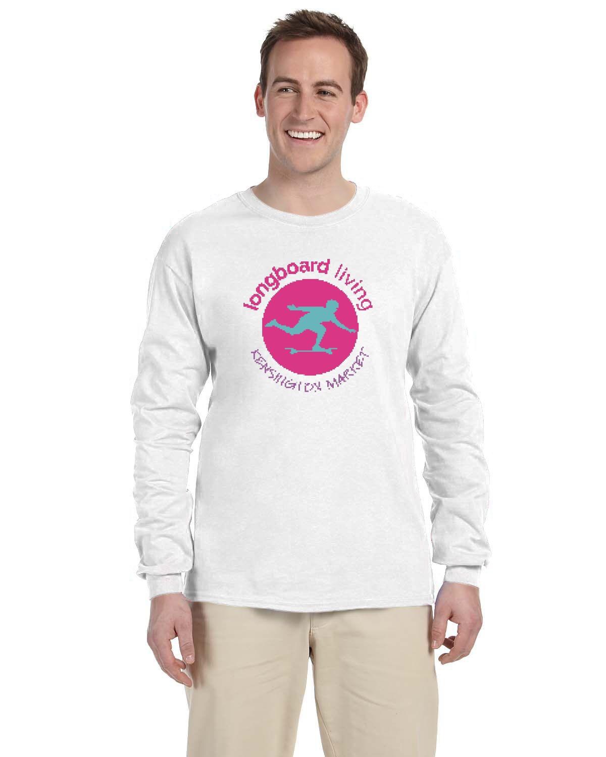 Longboard Living Long Sleeve Shirt - Pink Circle Print
