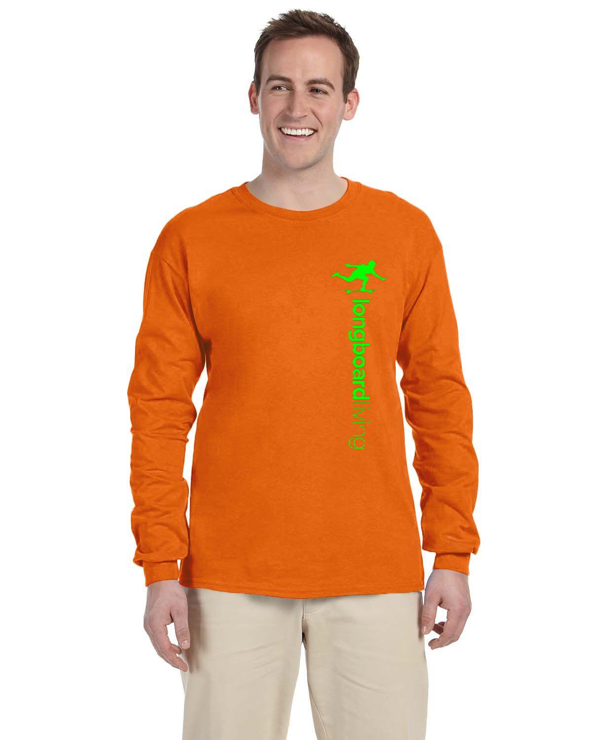 Longboard Living Long Sleeve Shirt - Vertical Green Print