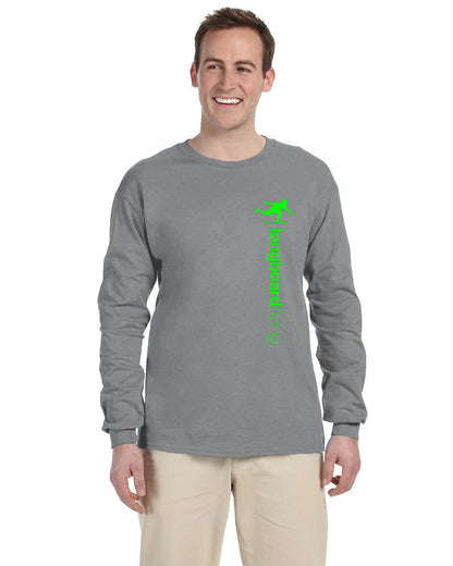 Longboard Living Long Sleeve Shirt - Vertical Green Print