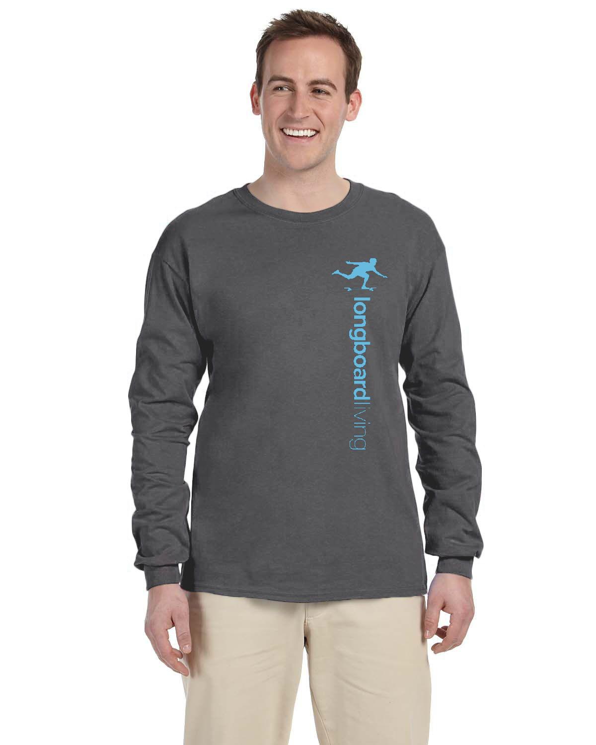 Longboard Living Long Sleeve Shirt - Vertical Blue Print