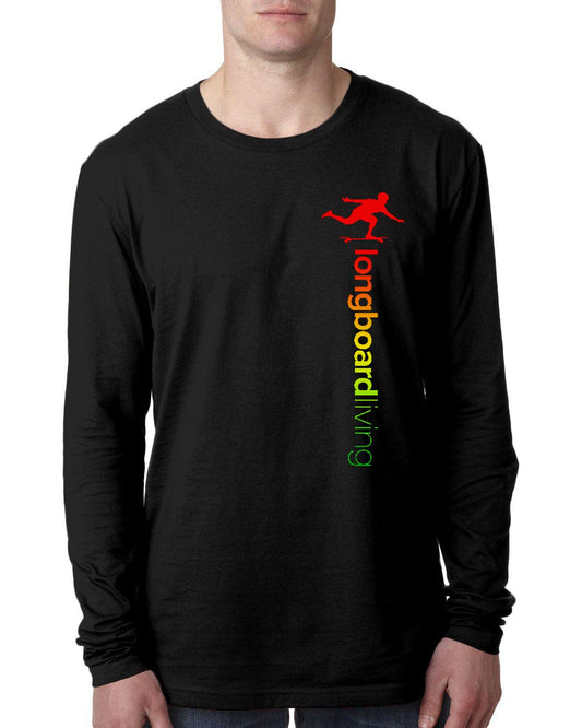 Longboard Living - Long Sleeve Vertical Rasta Logo Shirt